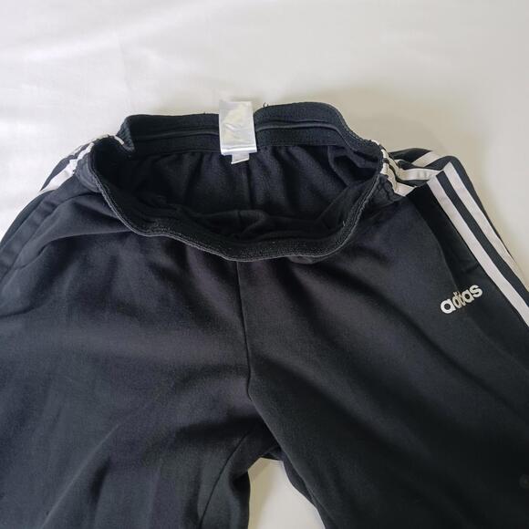 Adidas GD5471 Men's Black/White 3 Stripe Fleece Jogger Sweatpants Size L (30×30) - Picture 16 of 16